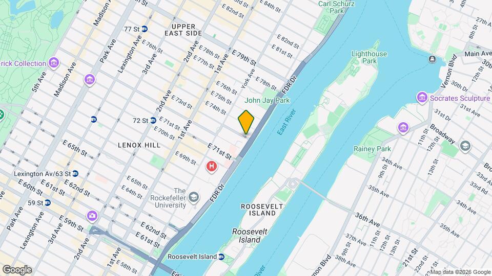 525 E 72nd St-Unit -44B Map and Location Details