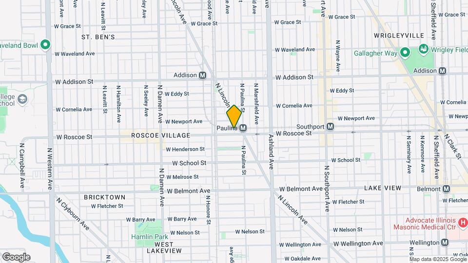 1718 W Roscoe St Map and Location Details
