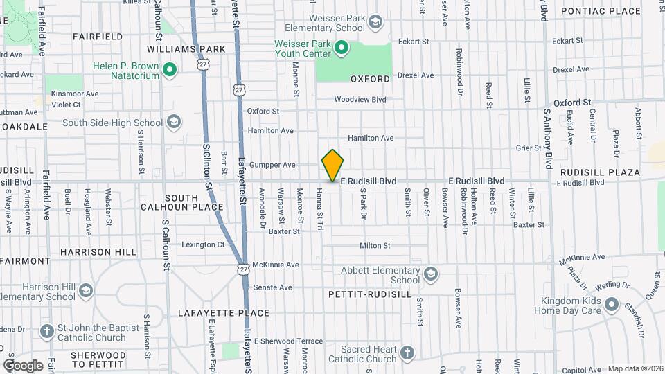 718 E Rudisill Blvd Map and Location Details