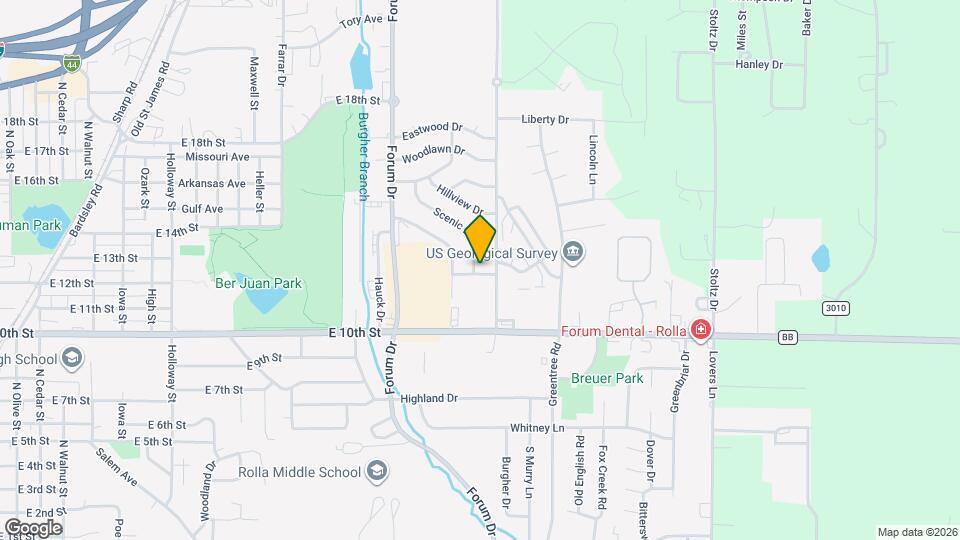 1402 Scenic Dr Map and Location Details