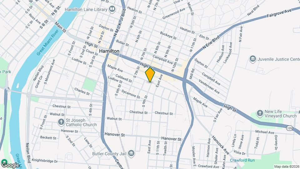 829 Maple Ave Map and Location Details