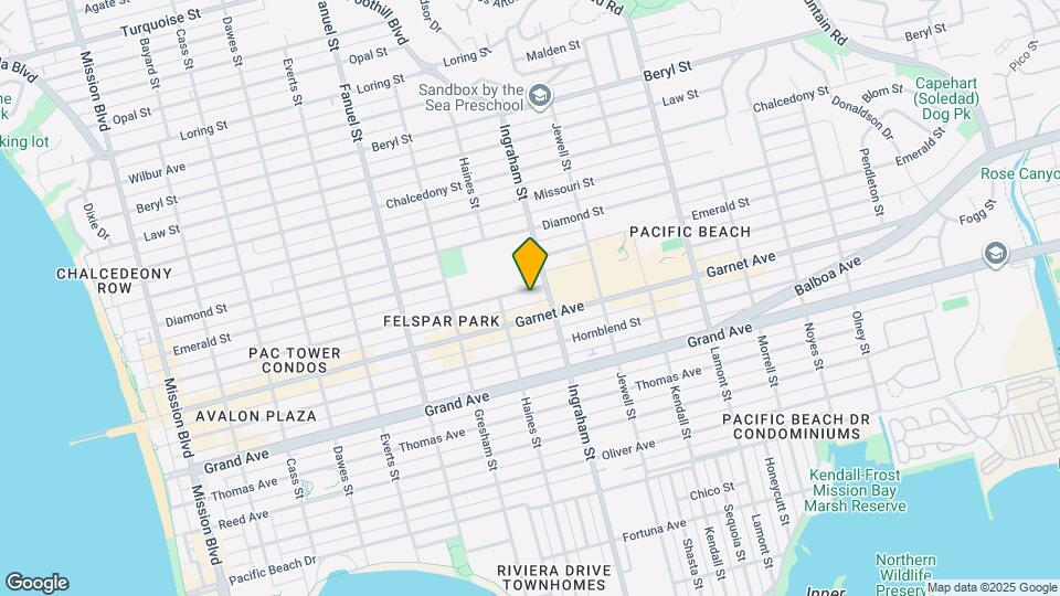 1549 Felspar St Map and Location Details