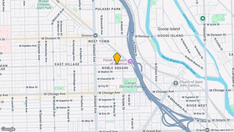 1423 W Augusta Blvd, Unit 1 Map and Location Details