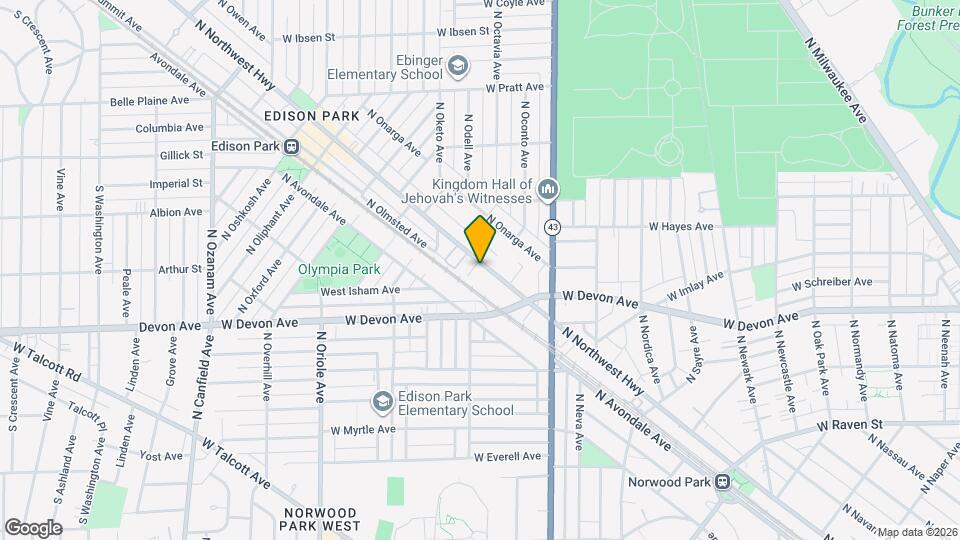 6490 N Northwest Hwy Map and Location Details