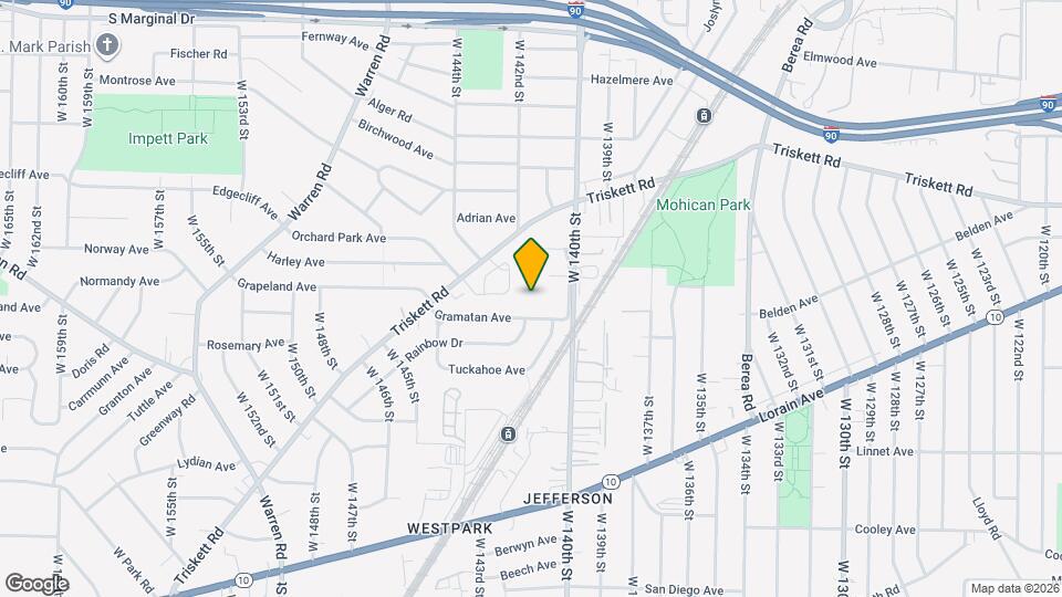 14401 Triskett Rd Map and Location Details