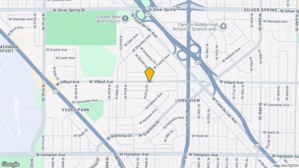 8025 W Villard Ave Mapa y Detalles de la Ubicación