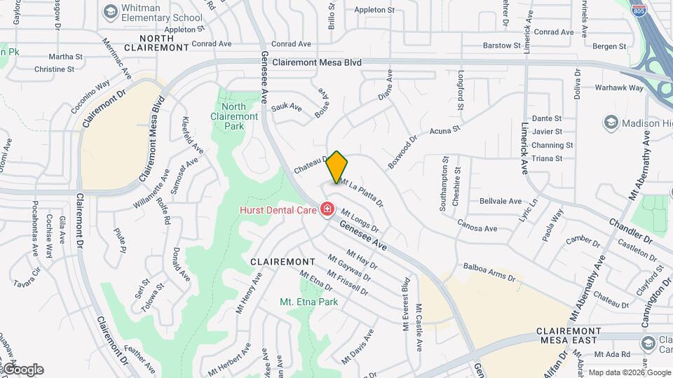 4722 Mt La Palma Dr Map and Location Details