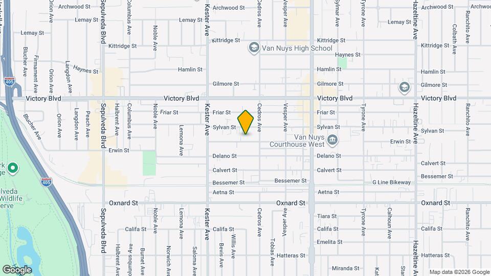 14731 Erwin St, Unit 6 Map and Location Details