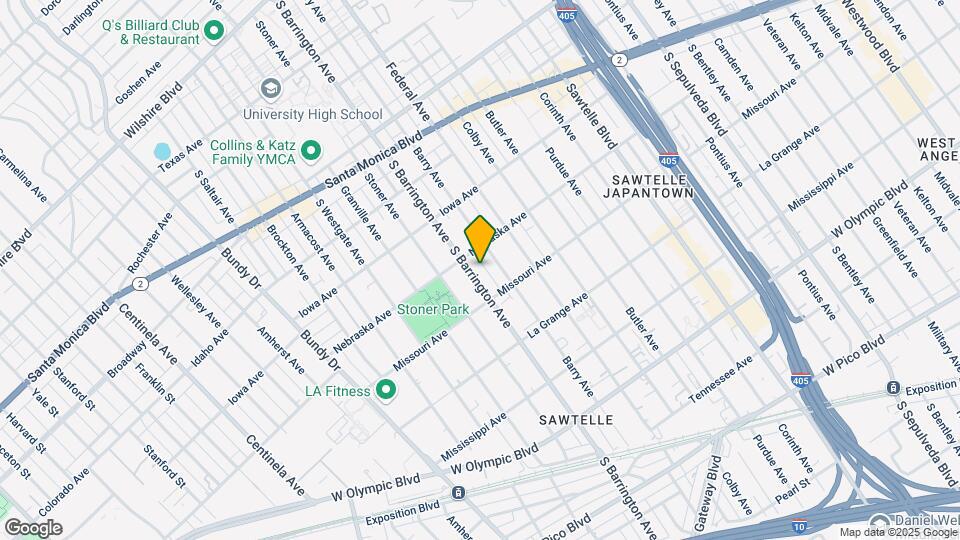 1820 S Barrington Ave Mapa y Detalles de la Ubicación