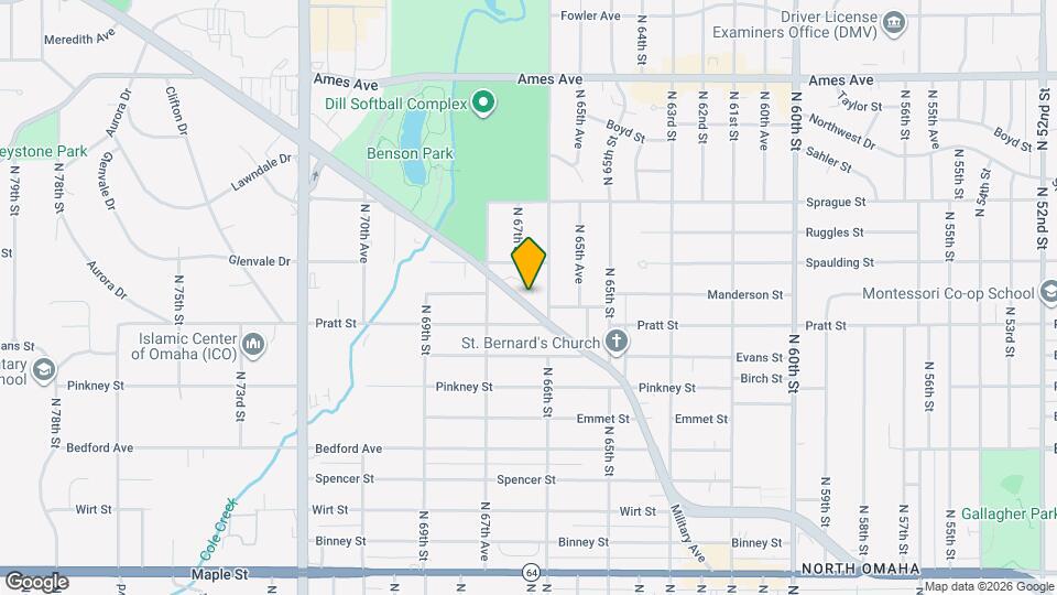 6640 Military Ave Map and Location Details