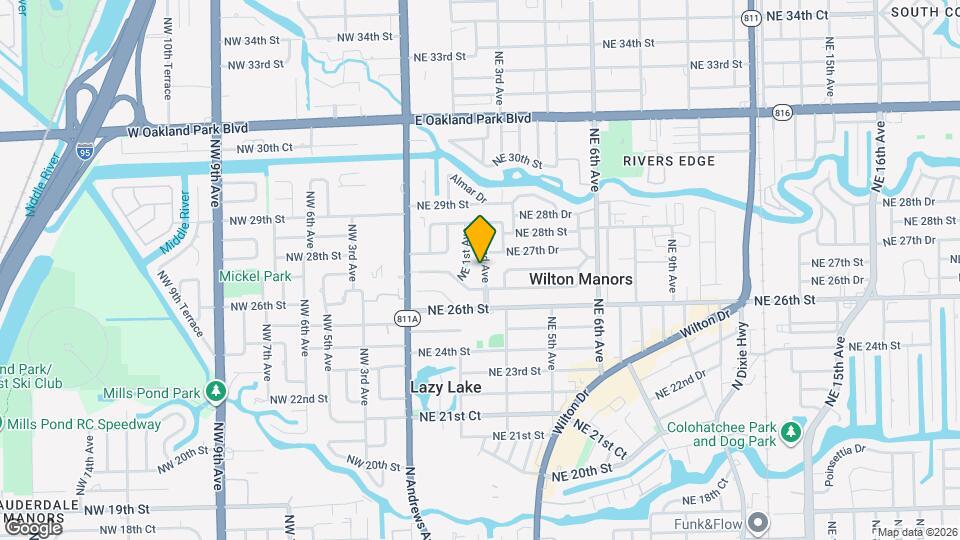 2701 NE 2nd Ave Map and Location Details