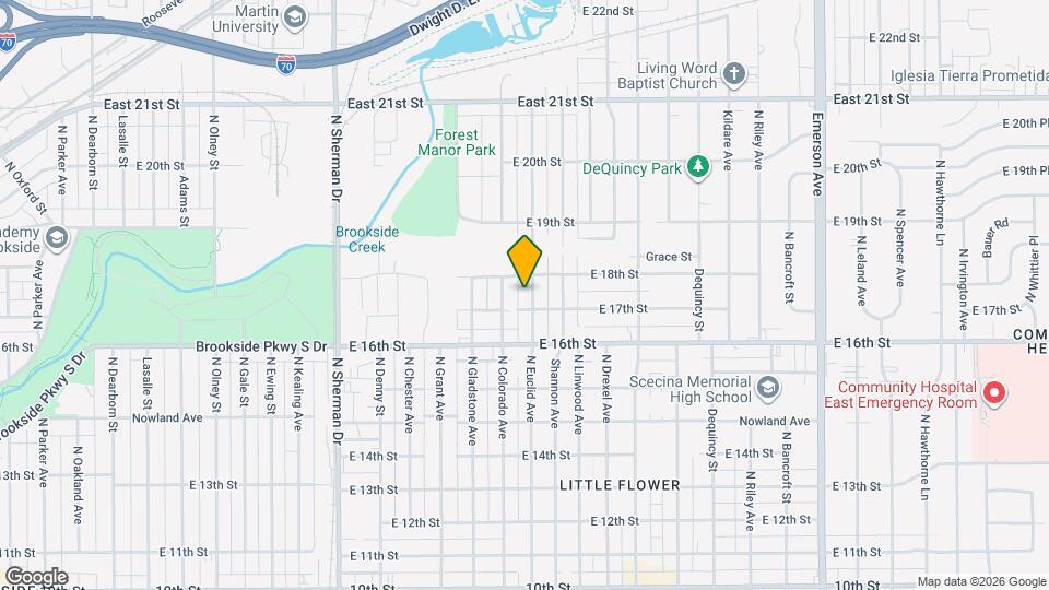 1714 N Euclid Ave Map and Location Details