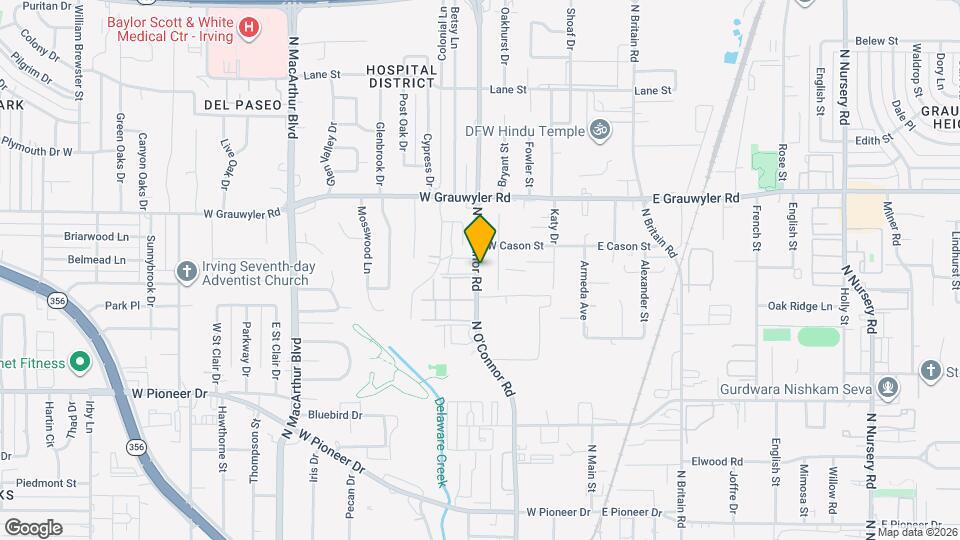 1202 N O'Connor Rd Map and Location Details