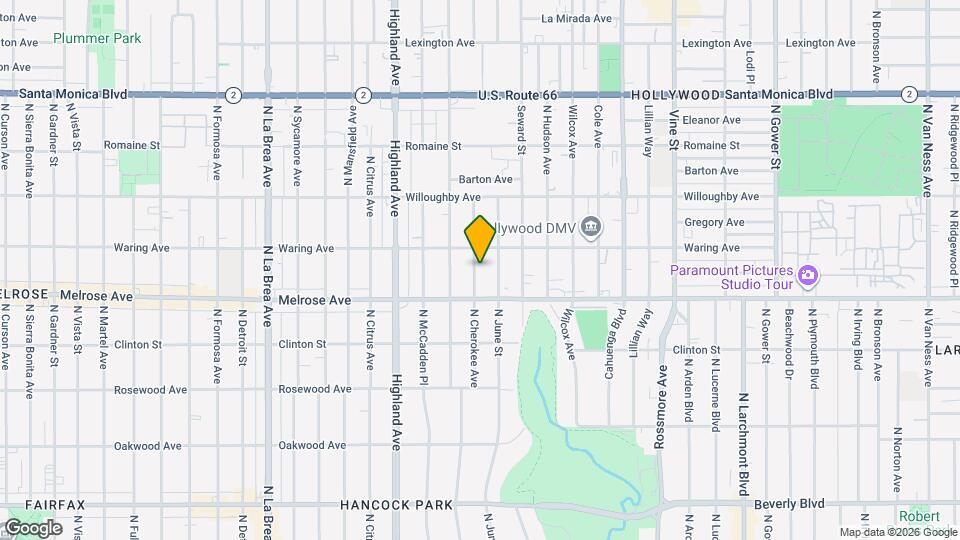 732 N Cherokee Ave Map and Location Details
