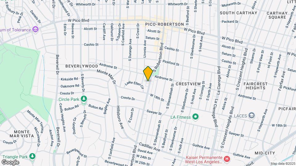 1729 S Robertson Blvd Map and Location Details
