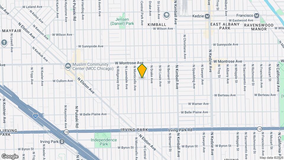 3603 W Cullom Ave, Unit 2W Mapa y Detalles de la Ubicación