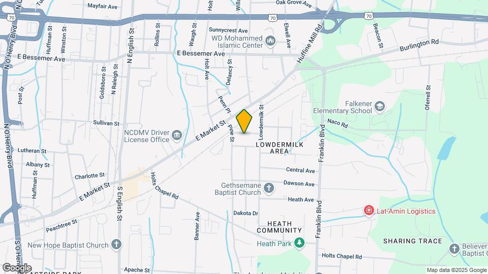 3602 Greensboro St, Unit B Mapa y Detalles de la Ubicación