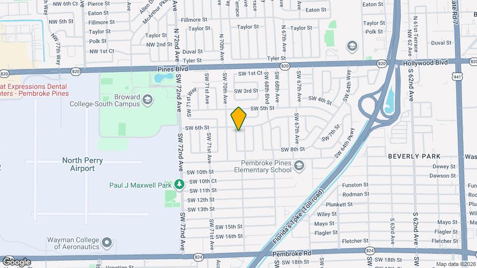 621 SW 69th Terrace Mapa y Detalles de la Ubicación