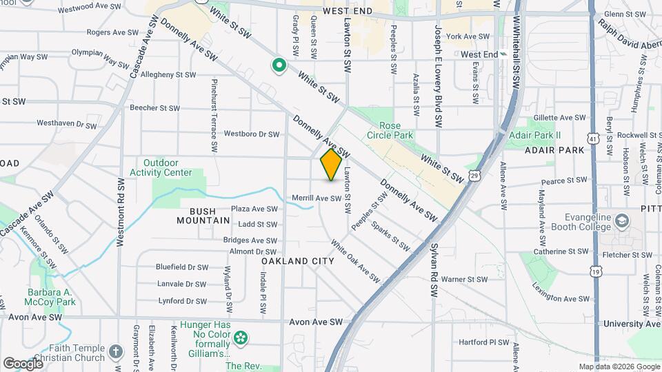 1116 Montreat Ave SW Map and Location Details