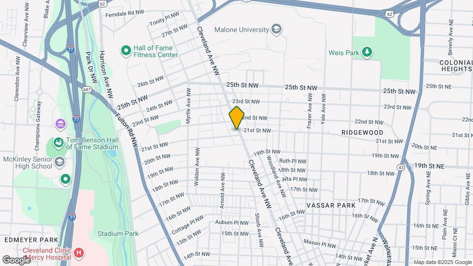 2105 Cleveland Ave NW, Unit Apt D Mapa y Detalles de la Ubicación