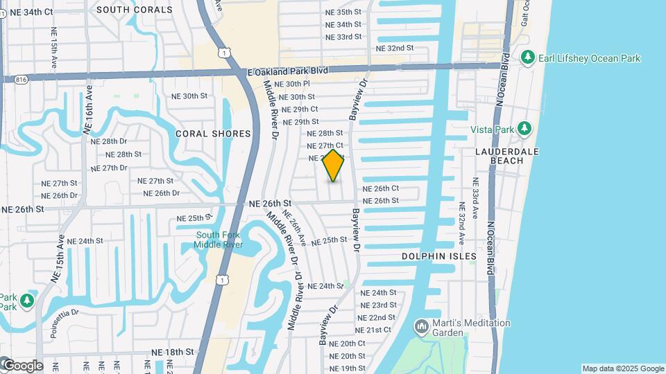 2616 NE 27th Terrace Map and Location Details