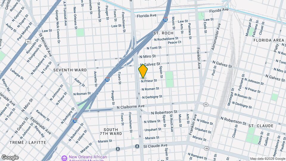 2223 N Prieur St Mapa y Detalles de la Ubicación