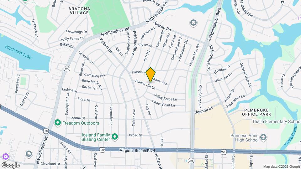 4732 Bunker Hill Ln Map and Location Details