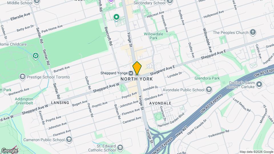 4802 Yonge St Map and Location Details