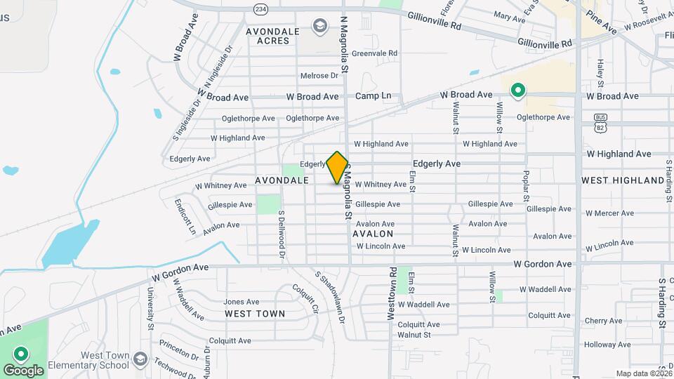 1704 W Whitney Ave Map and Location Details
