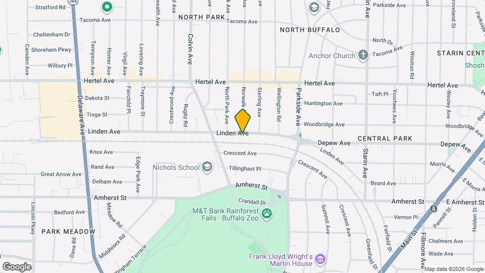 314 Linden Ave, Unit Upper Map and Location Details