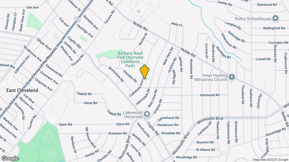 965 Caledonia Ave Map and Location Details