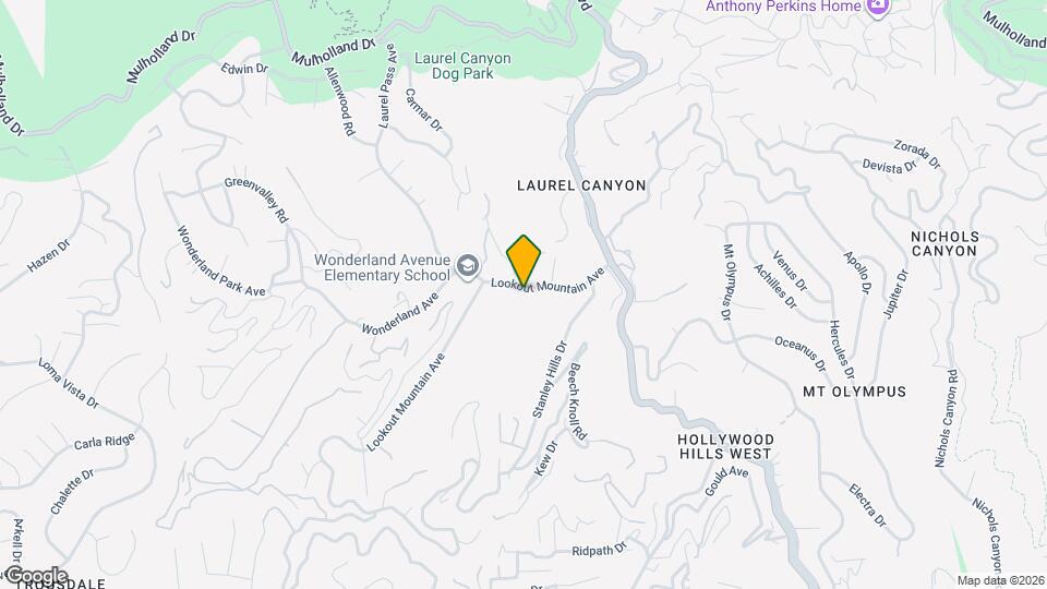 8330 Lookout Mountain Ave Map and Location Details