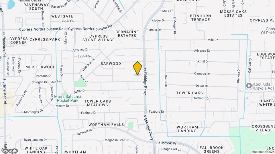 12415 Pantano Drive Mapa y Detalles de la Ubicación