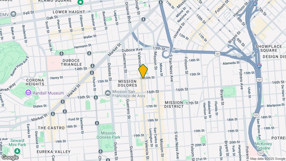 411 Valencia Mapa y Detalles de la Ubicación