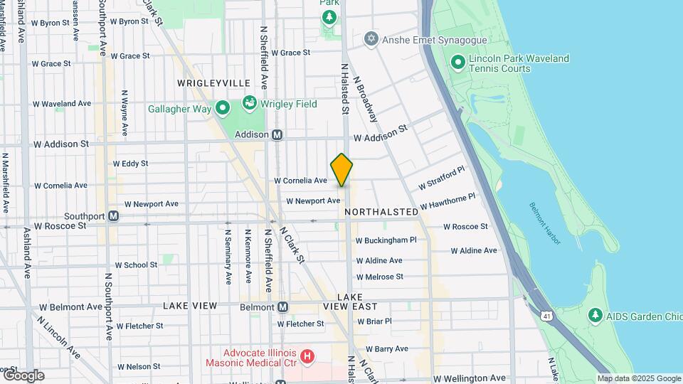 3444 N Halsted St, Unit 3 Map and Location Details