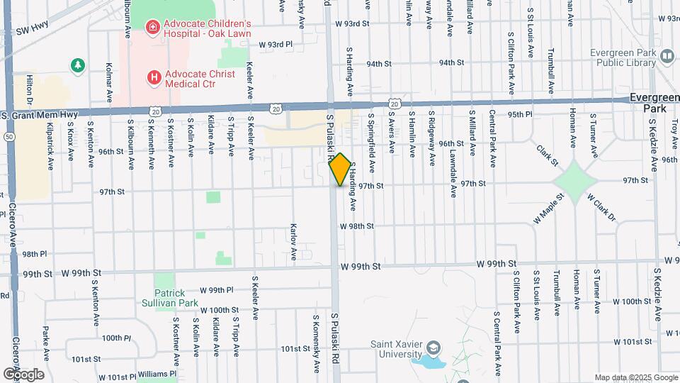 9701 S Pulaski Rd Mapa y Detalles de la Ubicación
