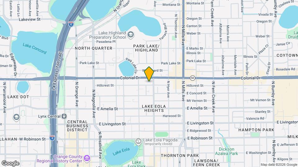 637 Hillcrest St Map and Location Details