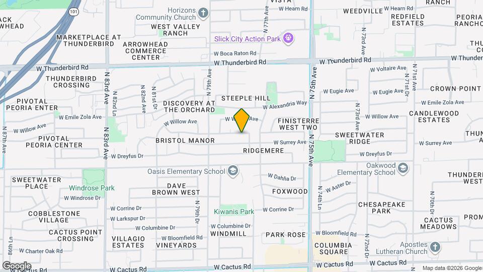 7733 W Pershing Ave Map and Location Details