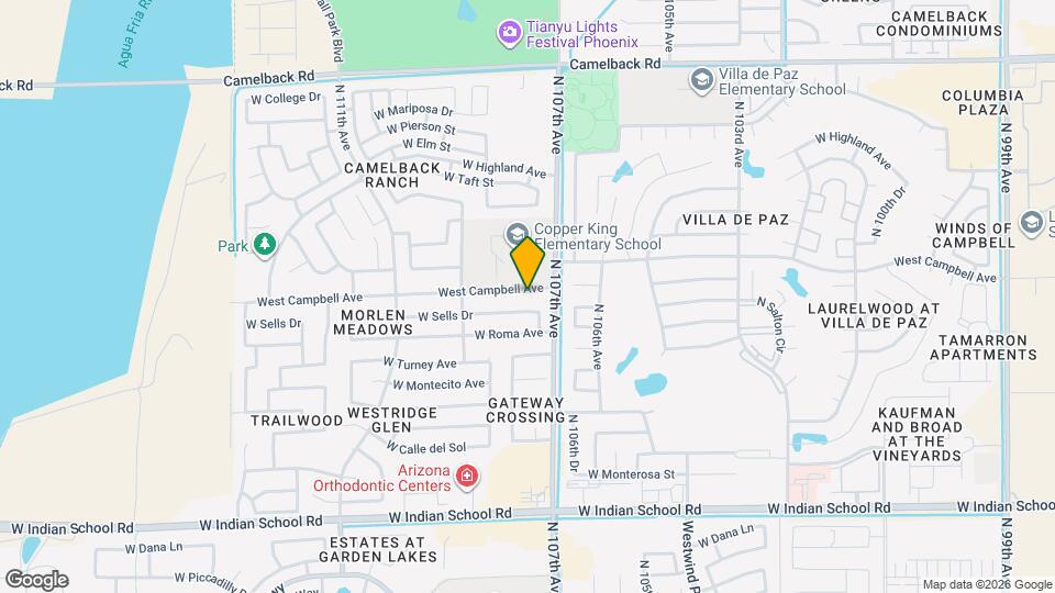 10713 West Campbell Ave Map and Location Details