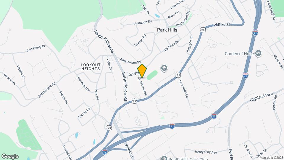 832 St James Ave Map and Location Details