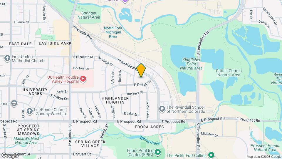 1636 E Pitkin St Map and Location Details