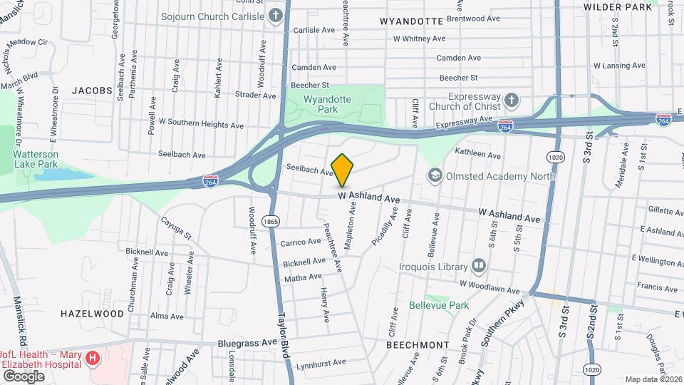 1119 W Ashland Ave Map and Location Details