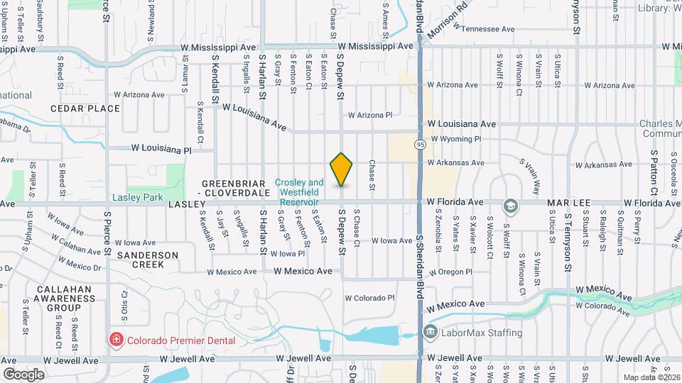 1476 S Depew St Map and Location Details