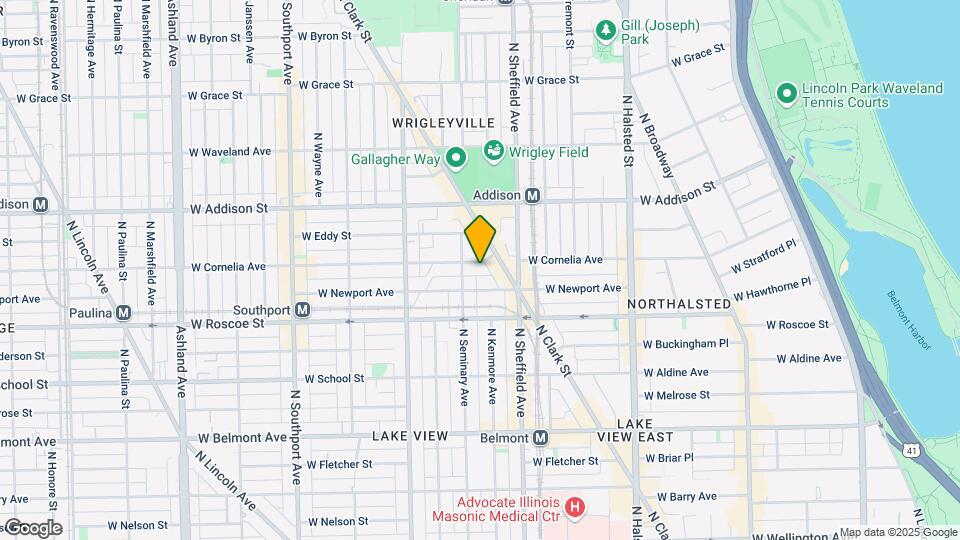 1051 W Cornelia Ave, Unit 203 Map and Location Details