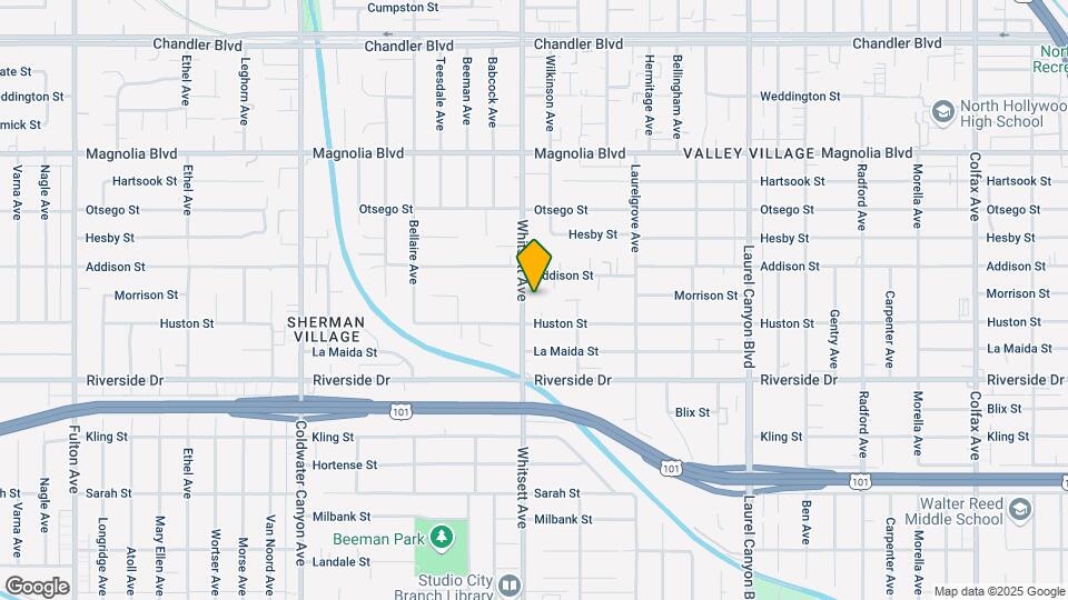 4930 Whitsett Ave Map and Location Details