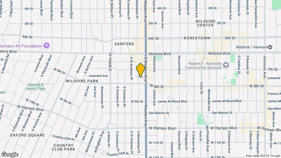 734 S Manhattan Pl Map and Location Details