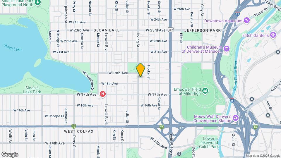 1826 Irving St Mapa y Detalles de la Ubicación