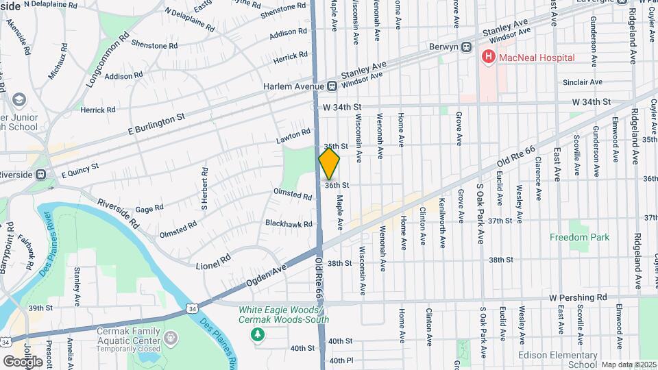 7117 36th St Map and Location Details