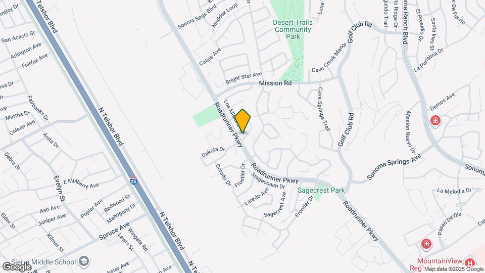 2305 Santo Domingo Ave Map and Location Details