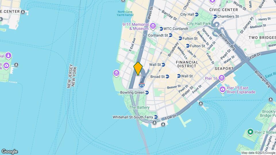 20 West Street, Unit 40+ Floor, E Line Map and Location Details